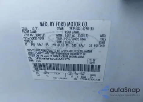 2012 Ford Explorer Limited z USA, uszkodzony, nr VIN 1FMHK8F89CGA59175